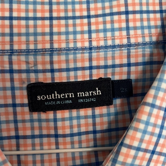 Southern Marsh Men’s XXL Windowpane Plaid Button-down Shirt - Picture 3 of 3